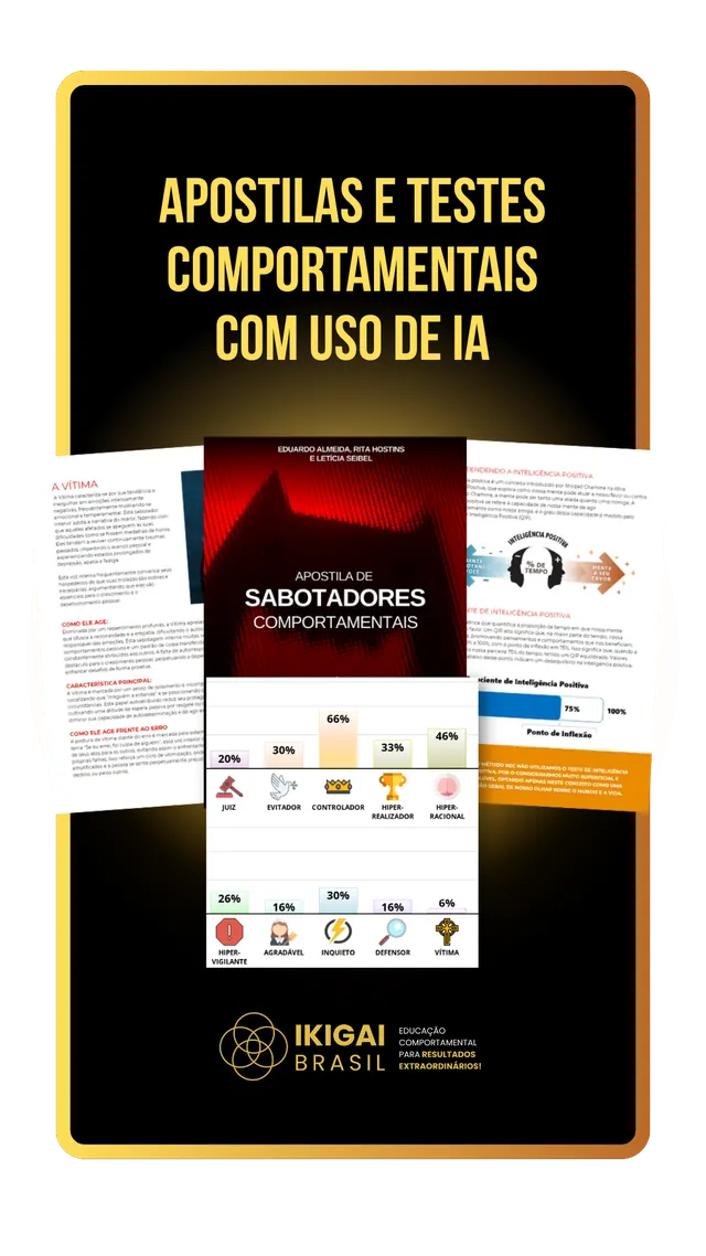 Apostilas e testes comportamentais com uso de inteligência artificial